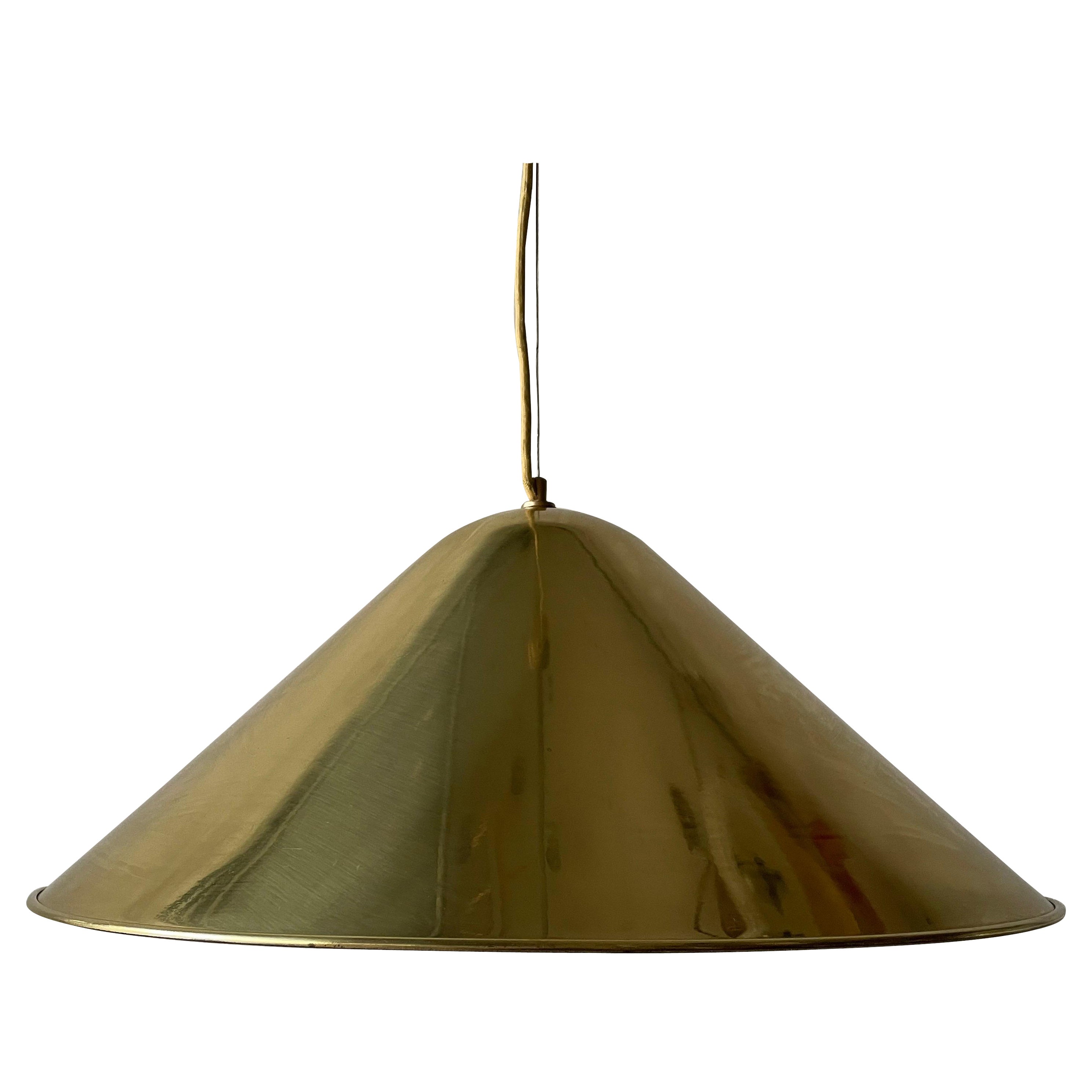 Rare Brass Suspension Light by Florian Schulz, 1970s, Germany