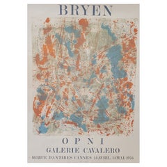 Art & Exhibition Original Vintage Poster, Camille Bryen 'OPNI' 1975