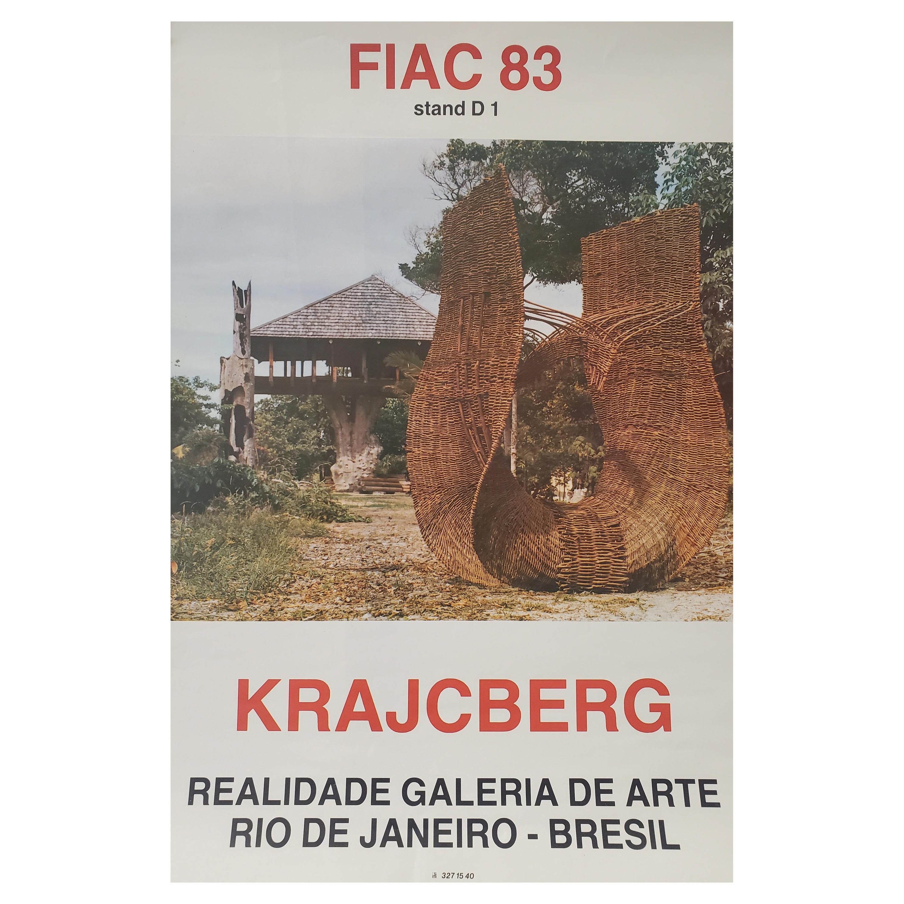 Affiche d'origine d'exposition vintage Krajcberg « Realidade Galeria De Arte » (Realidade Galeria De Arte)