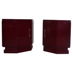 Italian Lacquer Nightstands Set of 2