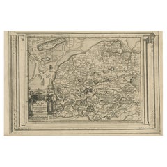 Antique Map of Friesland by Van der Aa, 1713