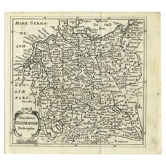 Antique Map of Germany from a 17th Century Pocket Atlas, 1685