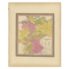 Antique Map of Germany from an American 19th Century Atlas, 1846