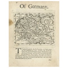 Rare carte ancienne d'Allemagne avec texte anglais, vers 1690