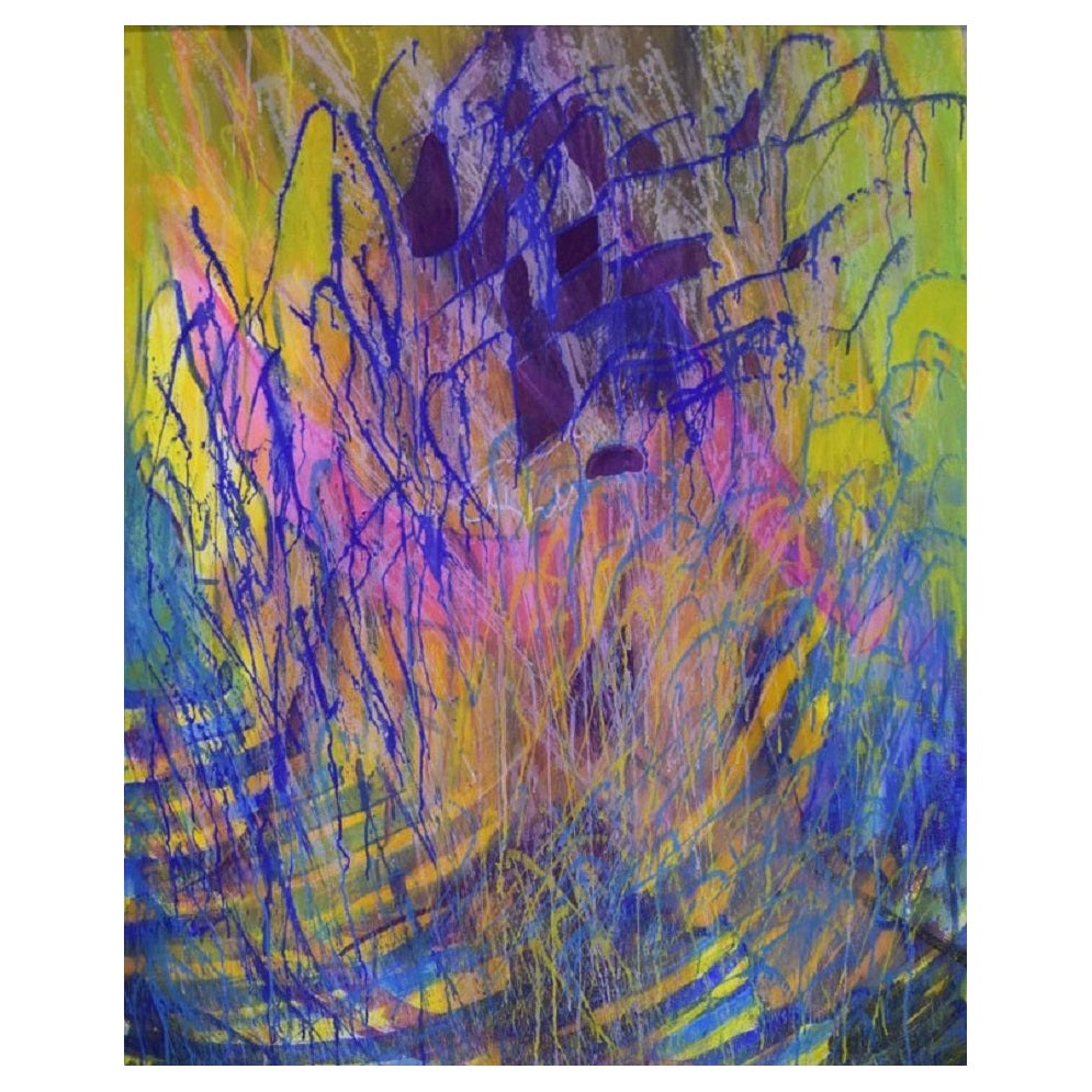 Ivy Lysdal, Técnica mixta sobre cartón, Gran pintura modernista abstracta