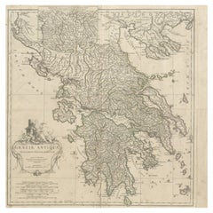 Large Scale Map of Greece with Inset Map of Macedonia, c.1786