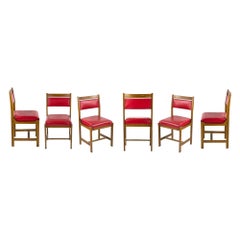 Vintage Set of Red Chairs, 1970