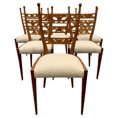 Ensemble of Six Decorative Italian Chairs, 1940s