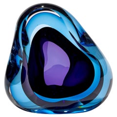 Vug in Turquoise and Purple, Glass Geode Sculpture by Samantha Donaldson