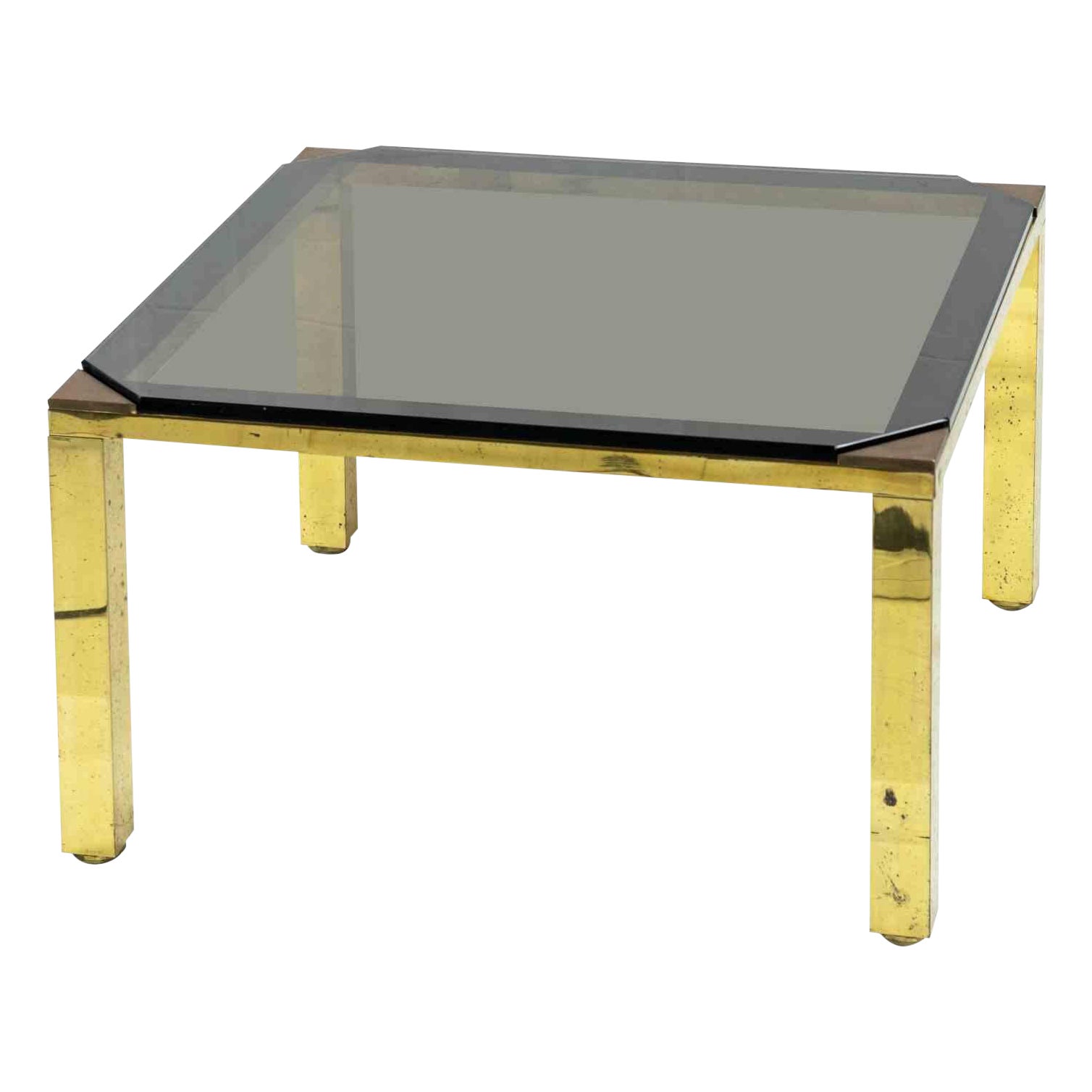 Brass Table Attributed to Leonardo Falaschini, Italy, 1970s For Sale