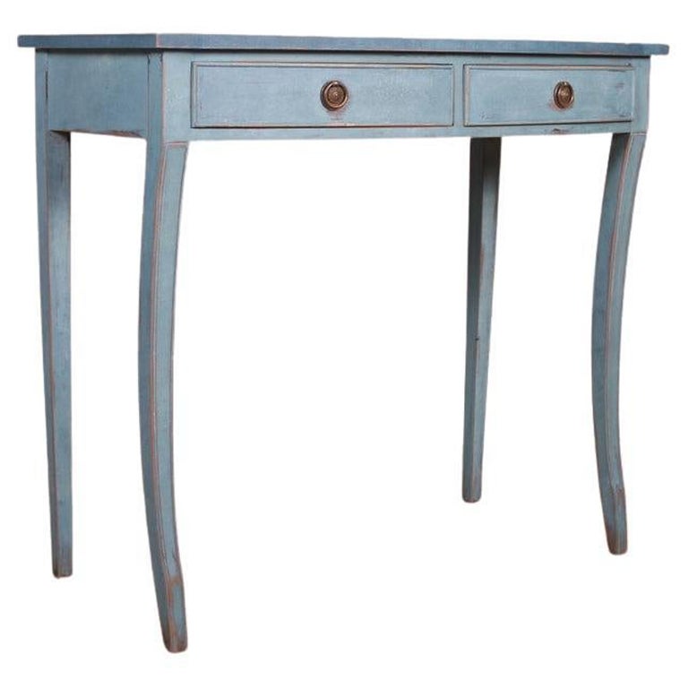 Regency black painted side table. at 1stDibs