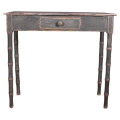 English Faux Bamboo Side Table