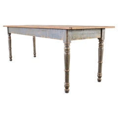 American Country Painted Pine Farmhouse Dining Table