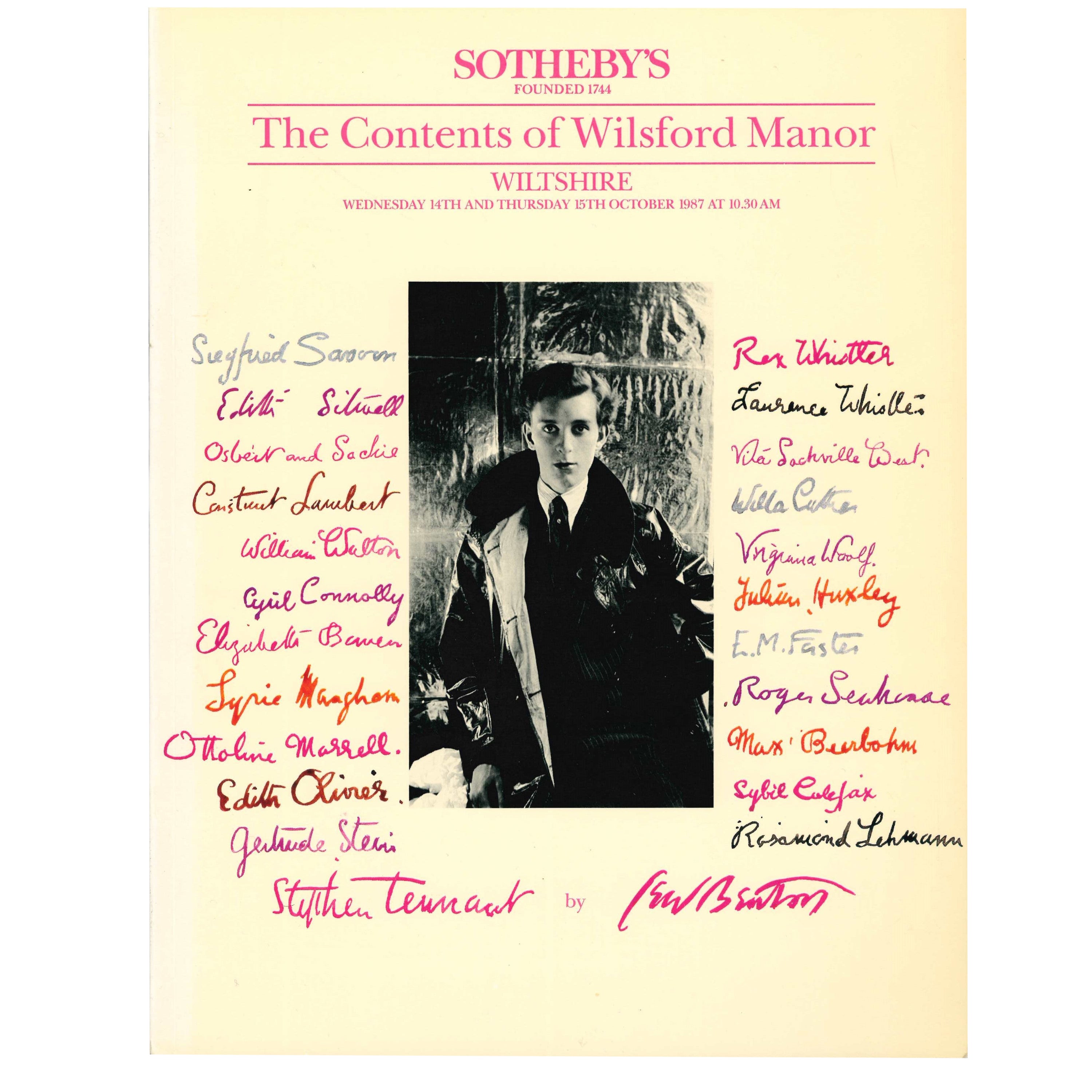 Sotheby's Sale Catalogue, The Contents of Wilsford Manor