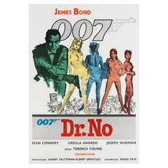 James Bond 'Dr. No' Original Retro Movie Poster, Yugoslavian, 1962