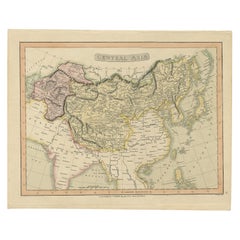Original Antique Map of Central Asia by Smith, 1808