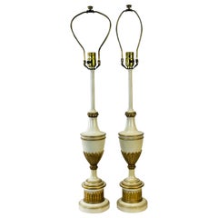 1960s Stiffel Metal Urn Style Table Lamps, Pair