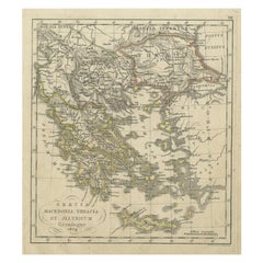 Carte ancienne de la Grèce et de la Macédoine, 1825