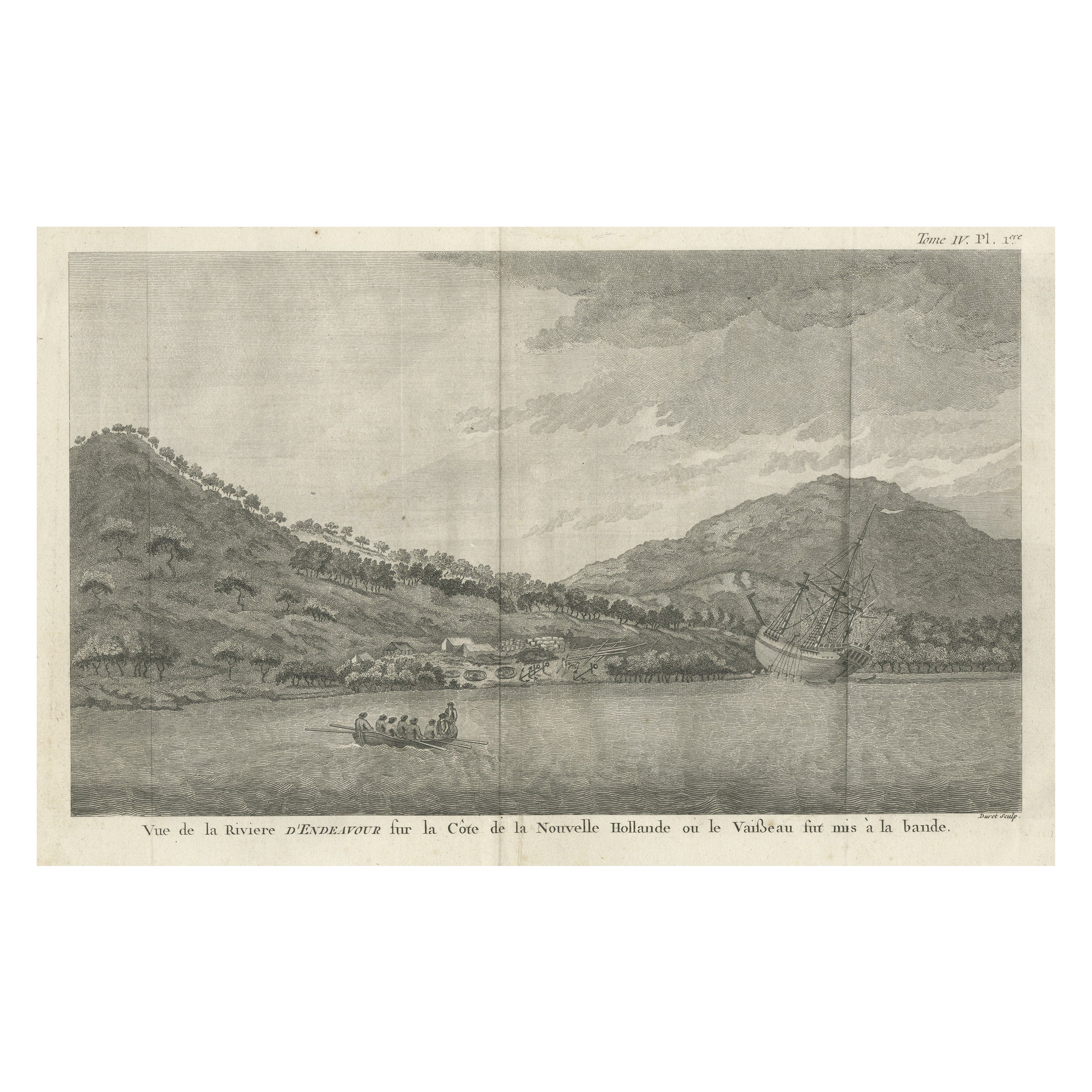 A Historic View of Australia: Endeavour River, New Holland, 1773 For Sale