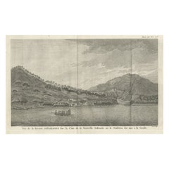 Antique A Historic View of Australia: Endeavour River, New Holland, 1773