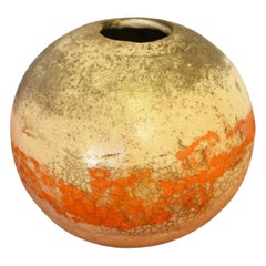 Vintage Handmade Ceramic Round Vase