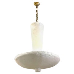 Rare and Beautiful French Plaster Bowl Pendant/ Chandelier 