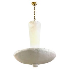 Rare and Beautiful French Plaster Bowl Pendant/ Chandelier