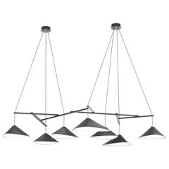 Monumental Daniel Becker Emily 7 Chandelier in Anthracite/Black for Moss Objects