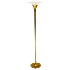 Stiffel Brass Torchiere Floor Lamp