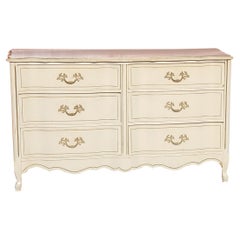 Vintage French Provincial 6-Drawer Double Dresser