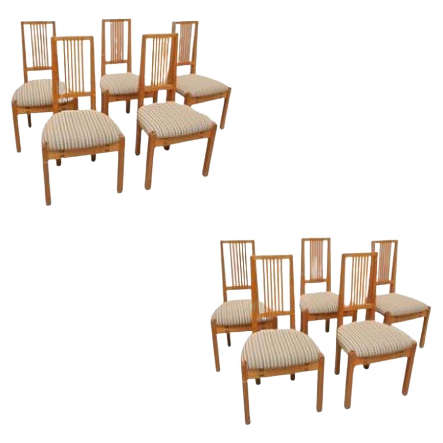21st Century Noden Furniture Design Custom Made Wooden Dining Chairs, Set of 10 For Sale
