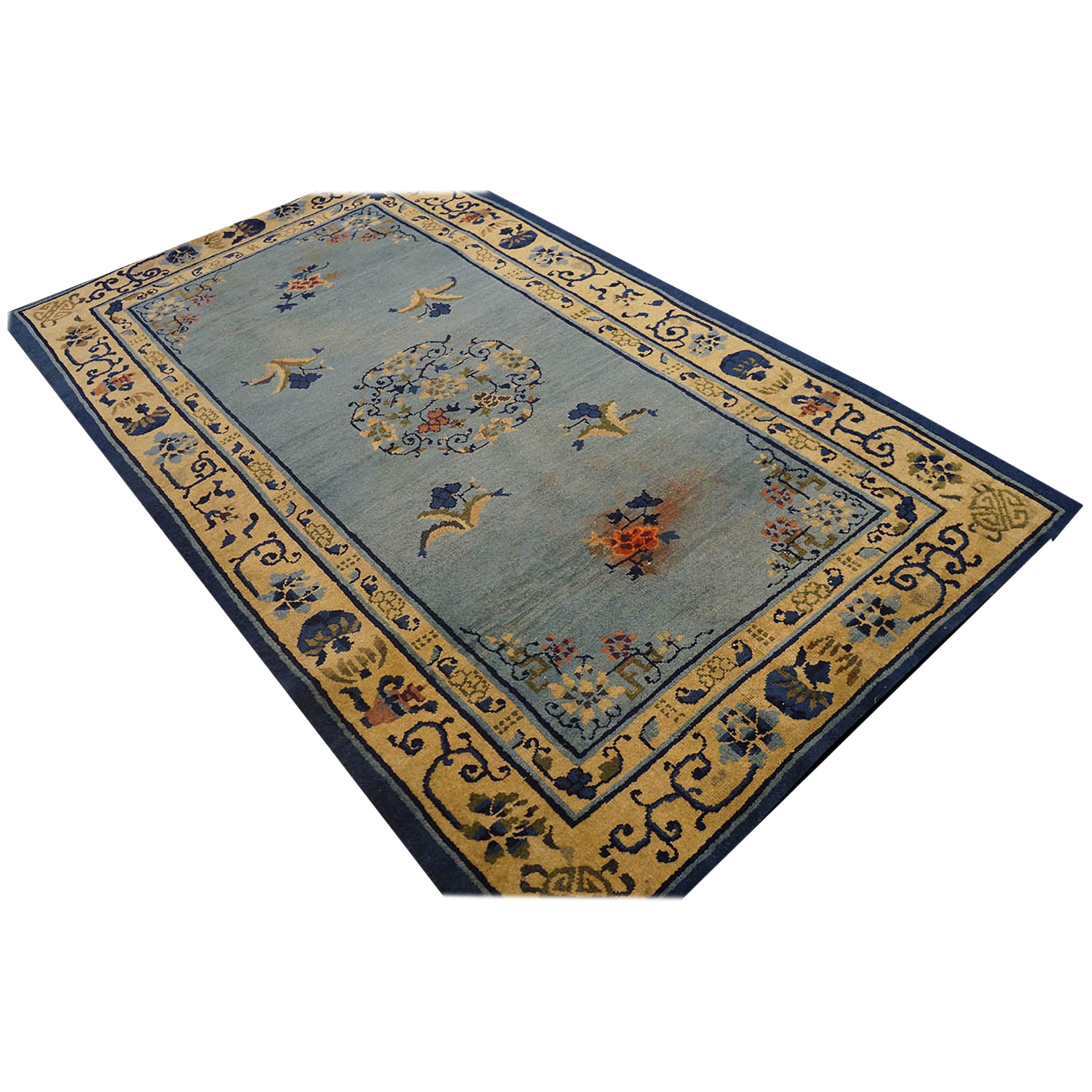 1920s Chinese Peking Carpet  (4' x 6' 9'' - 122 x 206 cm ) For Sale