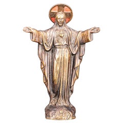 Copper Alloy Statue of Devotional Jesus Christ with Open Arms