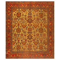 Alfombra turca antigua Oushak 10' 10'' x 12' 8''