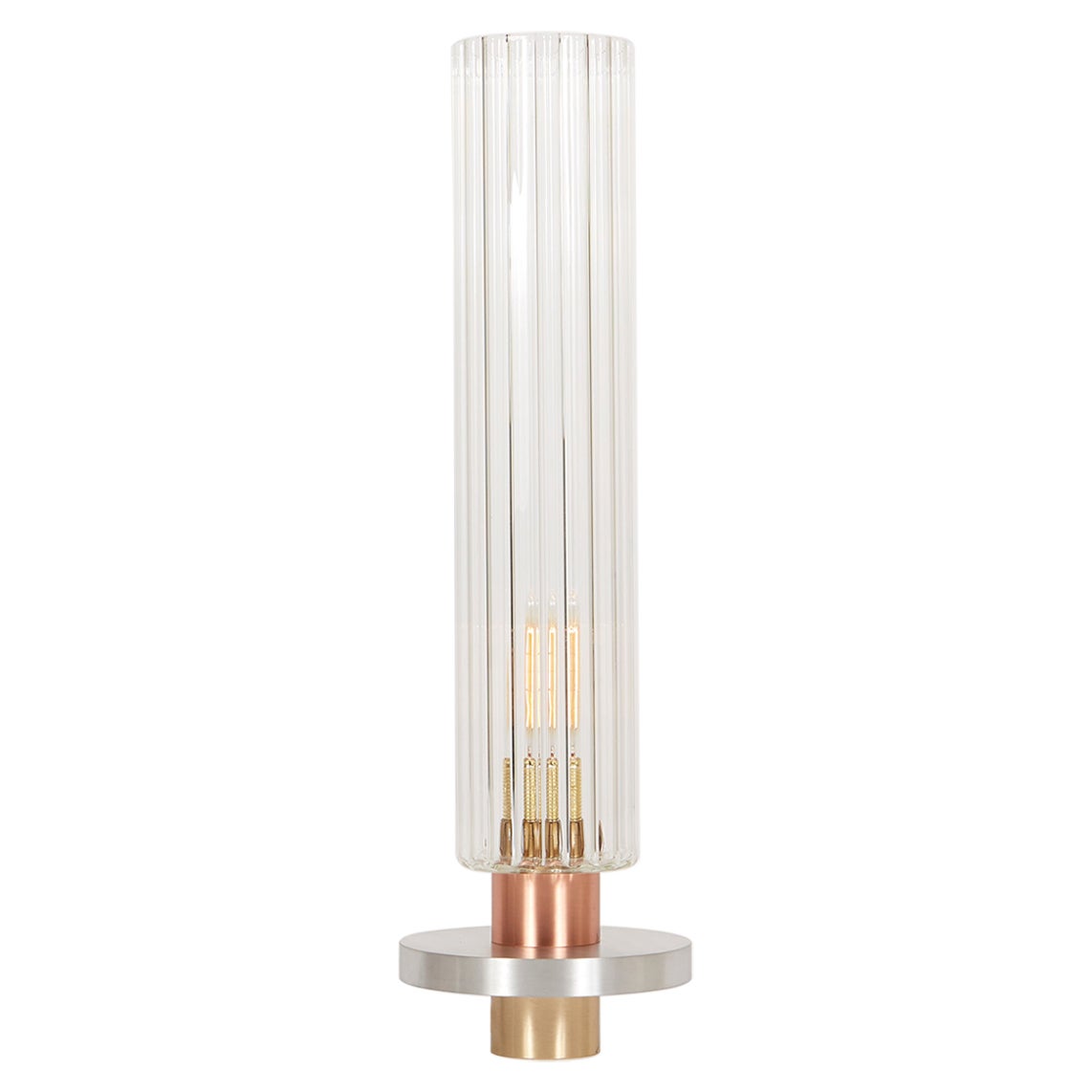 Liban Copper Brass and Aluminium Table Lamp by French Designer Marine Breynaert