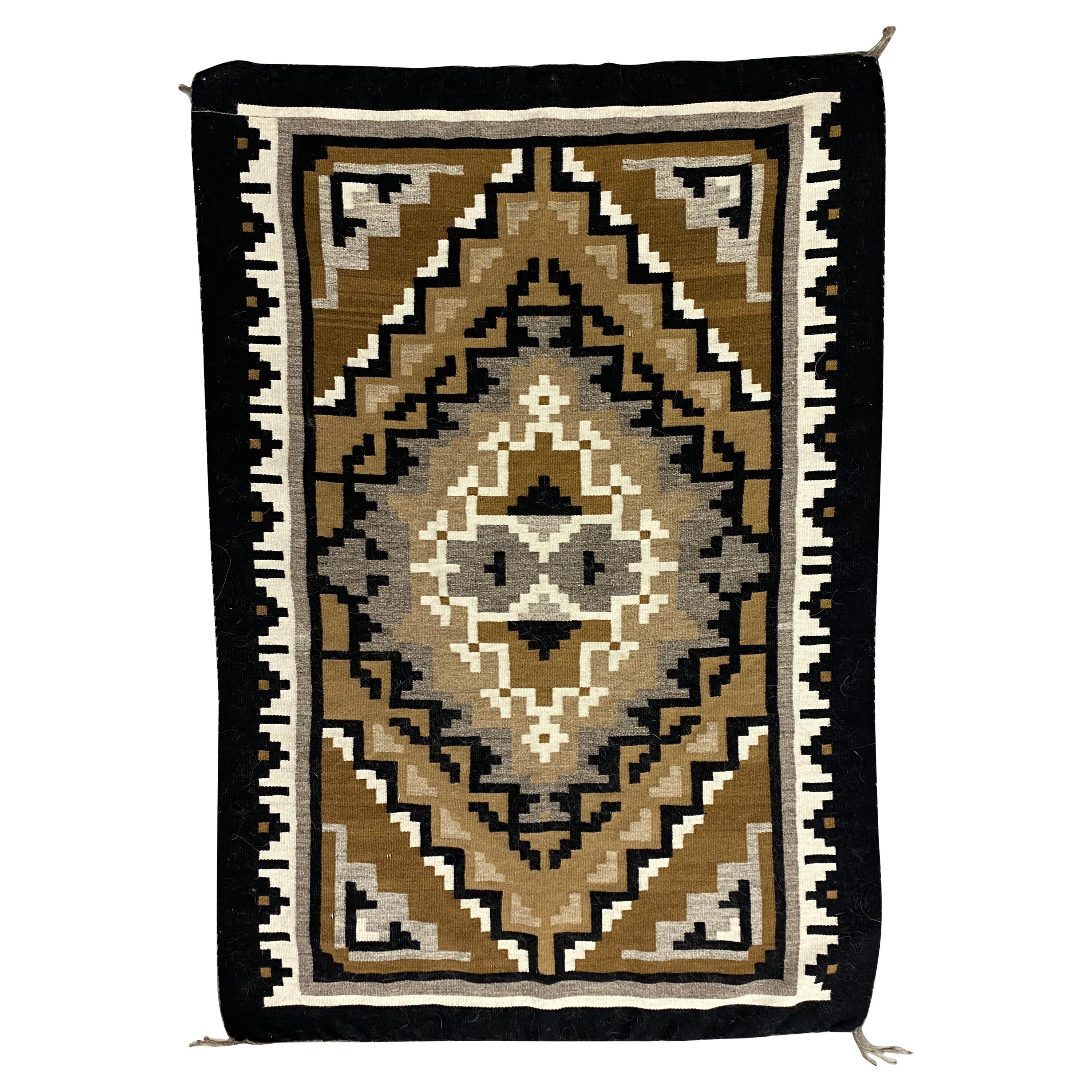 Navajo Tapestry Two Gray Hills Pattern by Jennifer Nathaniel For Sale
