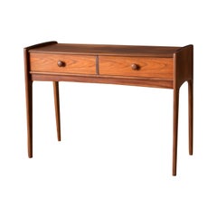 Sculptural Solid Teak Mid-Century Modern Console Table by A. Younger Ltd.