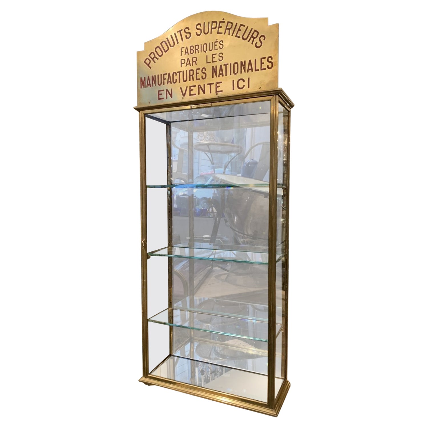 Brass Wall Vitrine, by Siegel of Paris For Sale at 1stDibs | brass wall  cabinet, siegel cabinets, vitrines for sale
