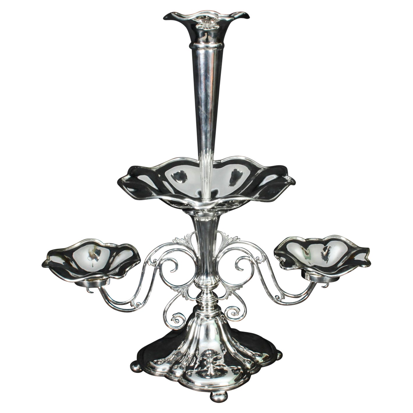 Antique Victorian Silverplate Centrepiece James Deakin 19th Century For  Sale at 1stDibs