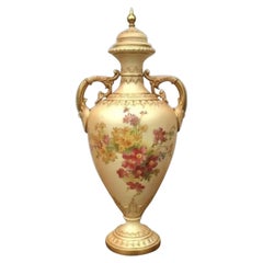 Antique Royal Worcester Blush Ivory Vase