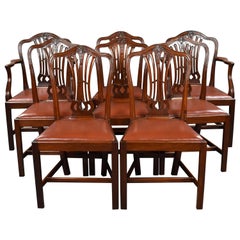Set of 8 18th Century George III Mahogany Dining Chairs