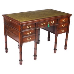 Antique Chinese Chippendale Writing Table Desk by Edwards & Roberts 19th C
