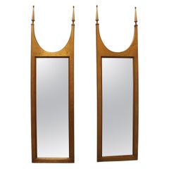 Pair of Hollywood Regency Style Giltwood Mirrors