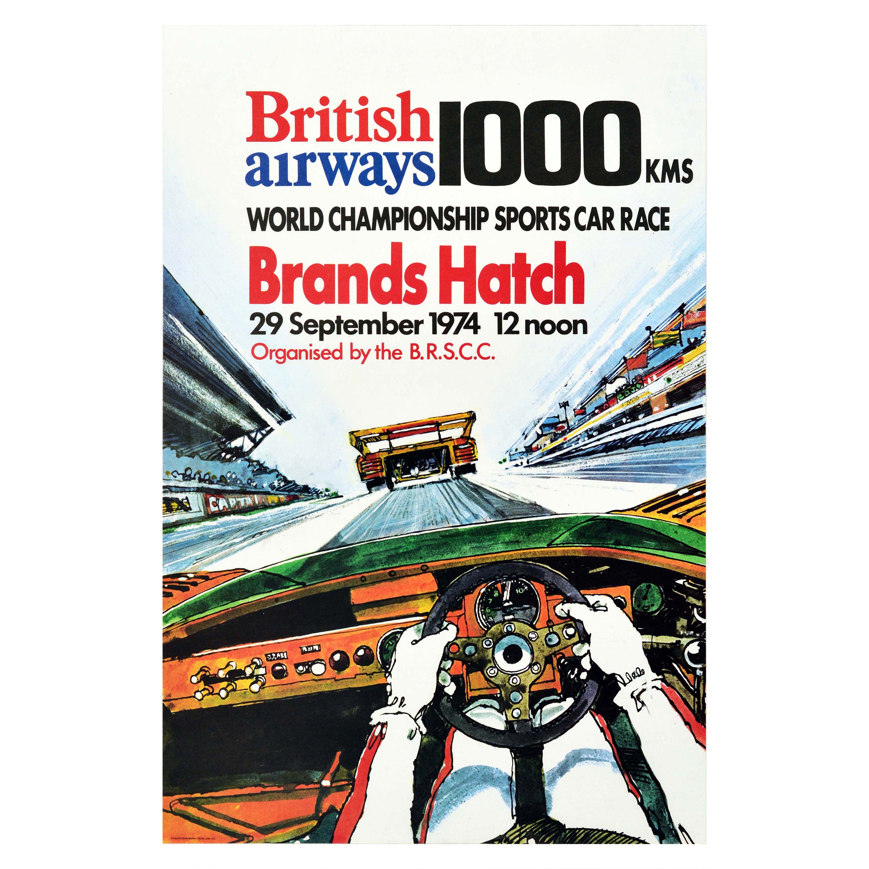 Porsche 1000 km Brands Hatch '85 Vintage Poster Art Print 
