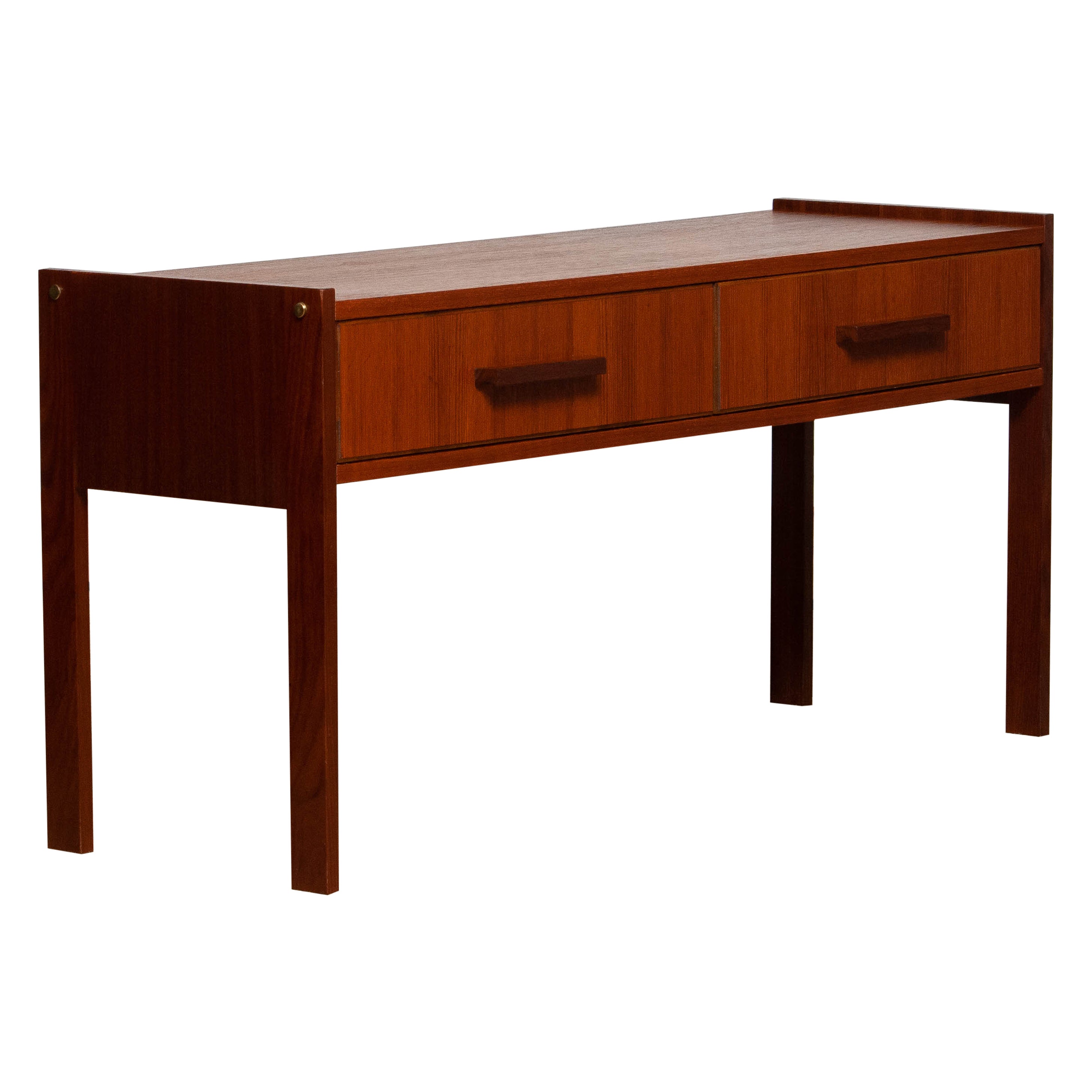 1960's Teak Two Drawer Hall Cabinet / Side Table from Denmark