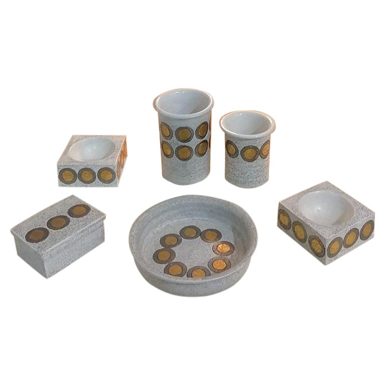 Set of Aldo Londi Ceramic Pottery by Bitossi For Sale