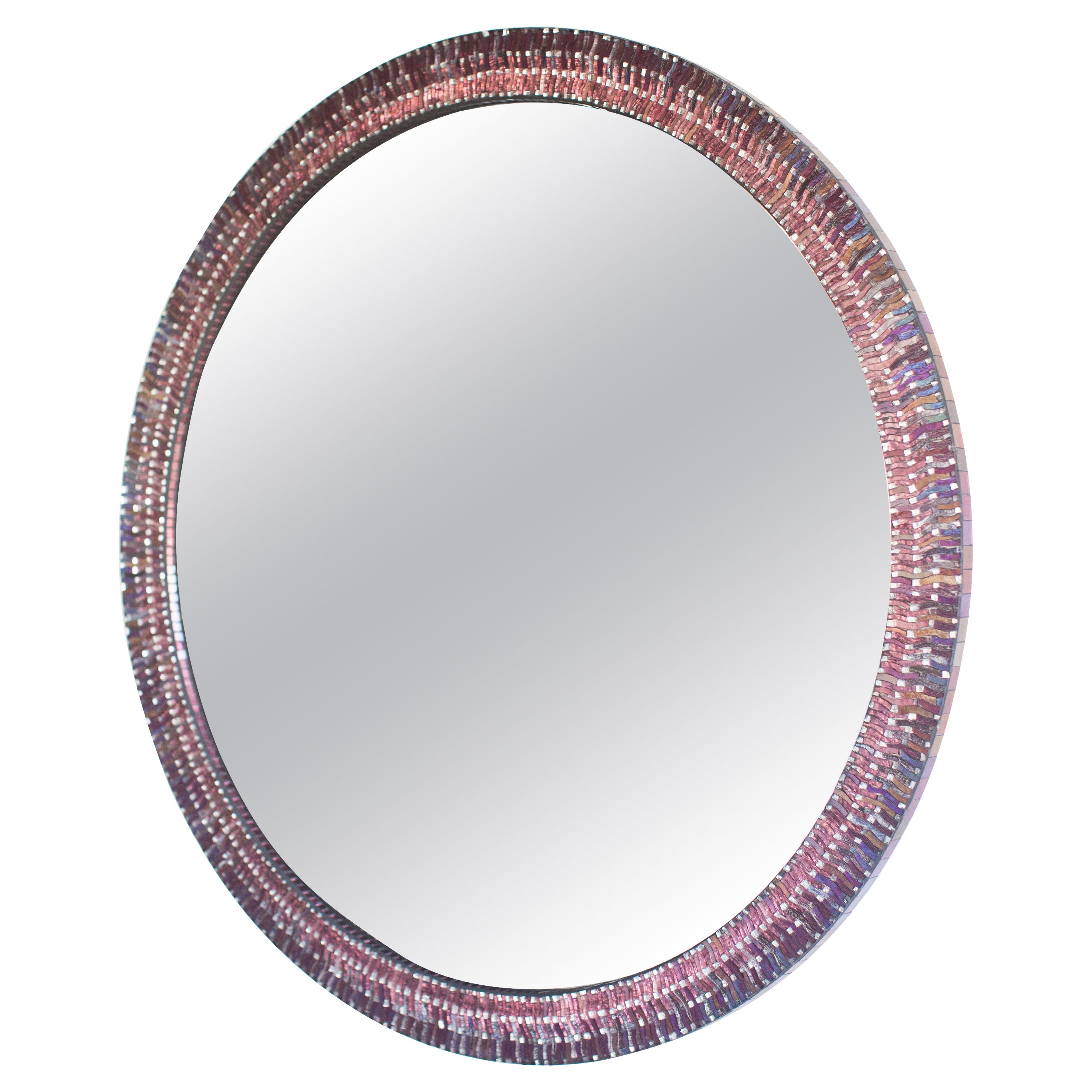 Miroir moderne Brera rose désert avec verre irisé et mystique par Ercole Home en vente