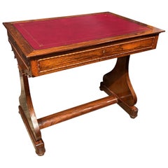 19th Century English George IV Rosewood Leather Top Desk or Writing Table