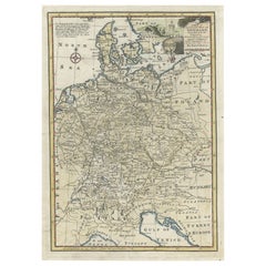 Antique Map of Germany During the Mid-18th Century, Published in 1747