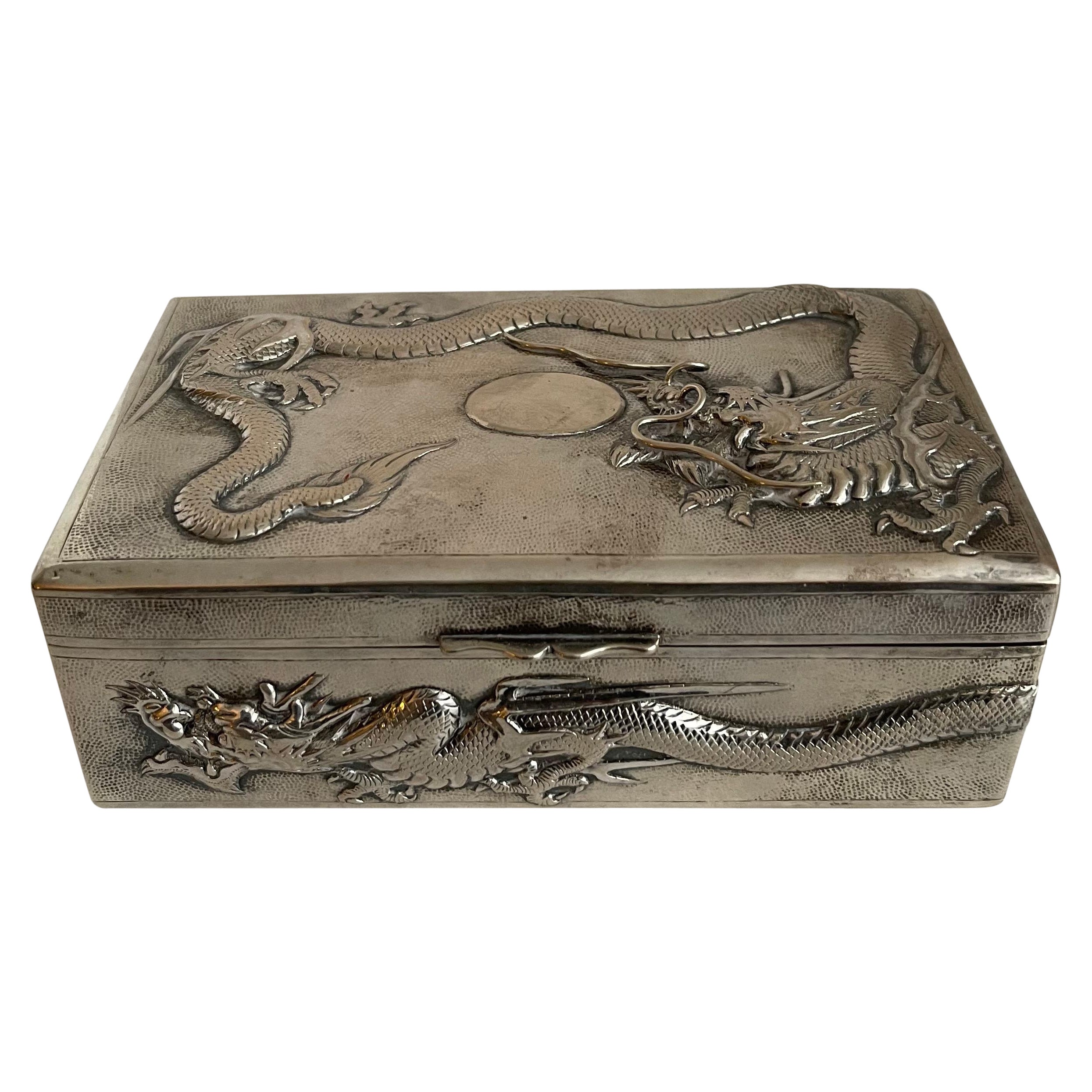 Antique Chinese Export Silver Box For Sale at 1stDibs silver boxes
